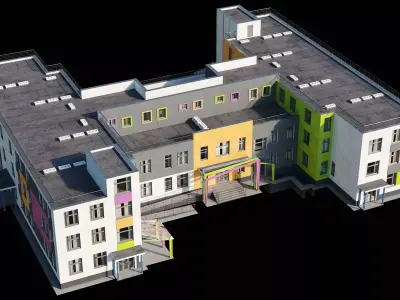 Kindergarten building 2 3D model