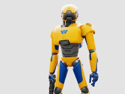 POLICE OFFICER ANDROID  RIGGED 3D model