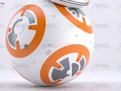 BB-8 Star Wars Droid Rigged Low-poly 3D model