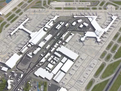 Narita - International Airport - NRT Low-poly 3D model