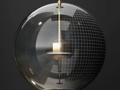 Wall light G and C Bolle Soffio vertical long CLEAR  COLD 3D model