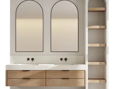 Bathroom furniture by Fauset Bathroom 94 Low-poly 3D model