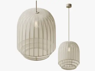 Pendant light off white northern 3D model