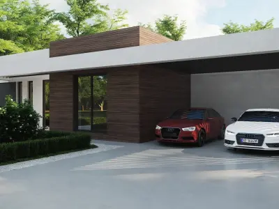 Modern house 04 Low-poly 3D model