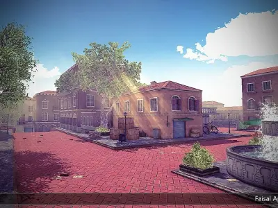 Venice Town Low-poly 3D model
