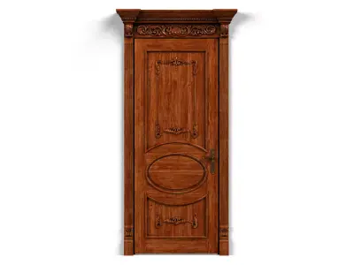 Door0032 ornate wooden door 3D model