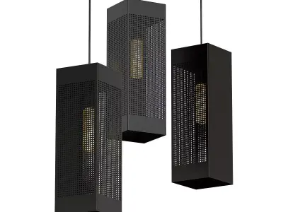 PENTA pendant light with square shape 3D model