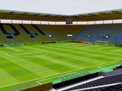 New Tivoli Stadium - Aachen Low-poly 3D model