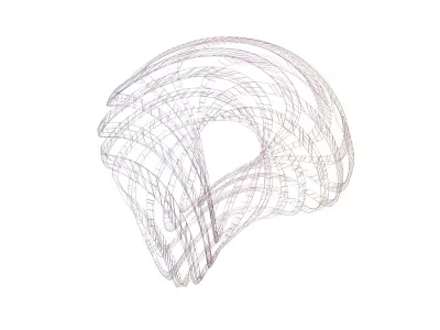 Abstract Ring Sphere v2 005 Low-poly 3D model
