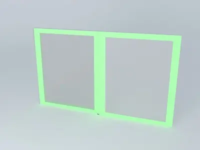 Aluminum sliding window Free 3D model