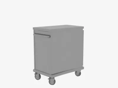 3D Model of Hospital Meal Tray Warmer Heated Shelves 3D model