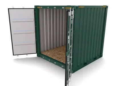 8ft Shipping Container 3D model