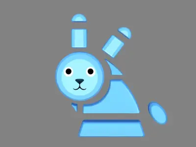 Animal shape blocks -  Blue Rabbit toys Low-poly 3D model