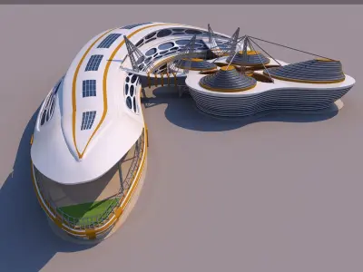 0144 - Organic Building 3D model