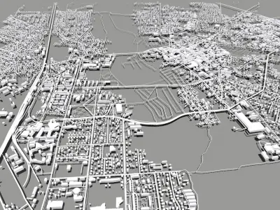Cityscape  Biala Podlaska Poland 3D model