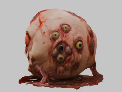 Stylized Meatball Character - 3D Model Low-poly 3D model