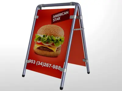 Sign Standing 3d model 3D model
