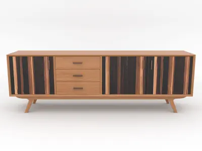 Mid-Century Modern Sideboard 200 Oslo Low-poly 3D model