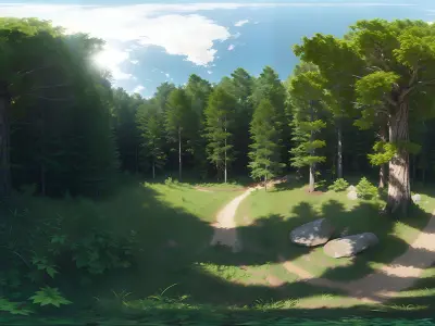 HDRI Forest Panoramas Low-poly 3D model