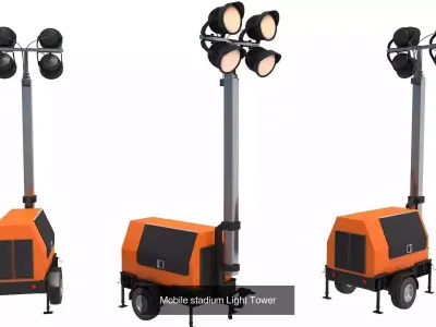 Stadium Light collection 3D Model Pack