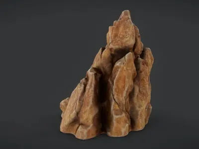 Mountain Rock 01  Low-poly 3D model