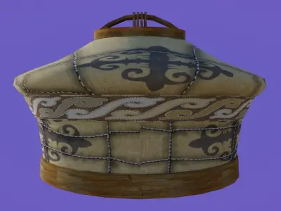 Cartoon Yurt 2 - Low Poly Game Ready Low-poly 3D model