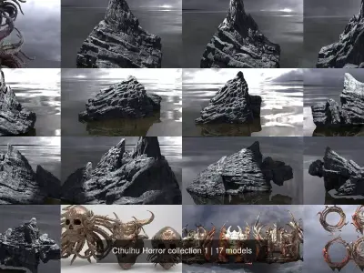 Cthulhu Horror collection 1 3D Model Pack
