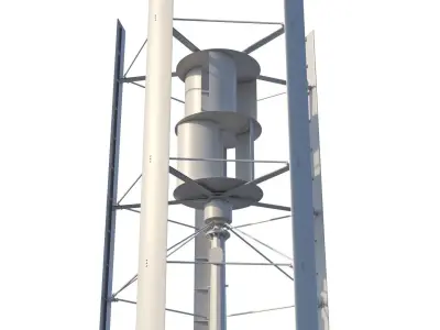 Vertical wind turbines 3D model