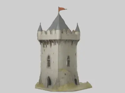 Castlecornertowerm 1 Low-poly 3D model