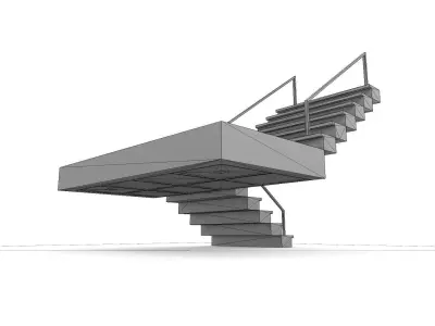 Emergency Stairs SHC Quick Office LM Low-poly 3D model