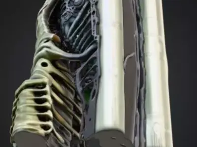 Modular Alien Tech Component beam 3D model