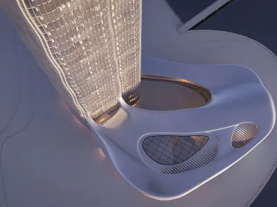 Futuristic building 42 3D model