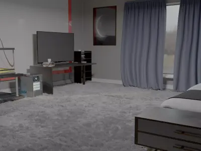 Bedroom 3D model 21