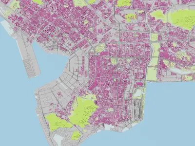 Shenzhen City urban planning maquett  building  3D Topography  3D model