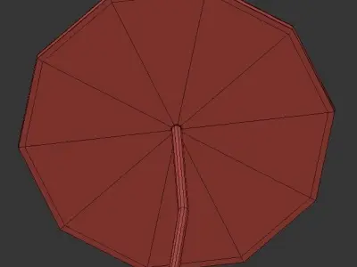 Charlotte glass pendant light - gold 3D model