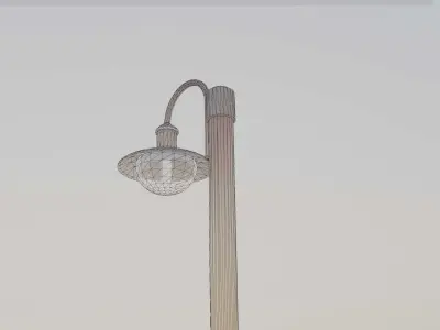 Street Light -7- Red Version -1 Lamp- Low-poly 3D model