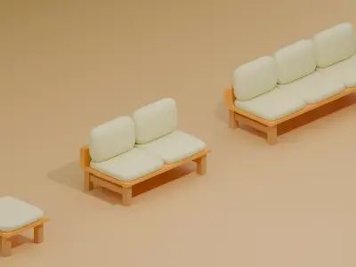 Sofa 3D Model  Cozy Minimal Style 3D model