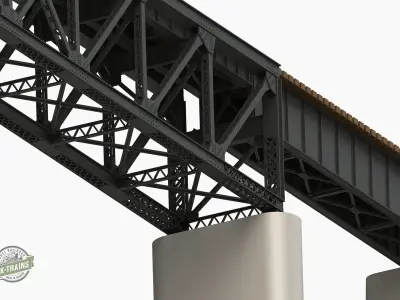US Train Bridge - H0 scale 3D print model