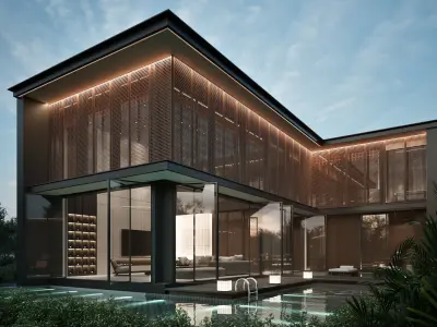 Modern House Design - Kakushin House 3D model