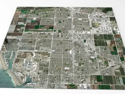 Cityscape Oxnard California USA 3D model