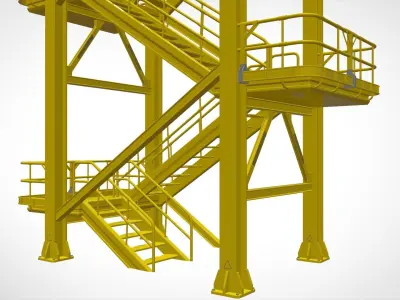 sci-fi stairs 1 3D model