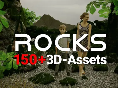 Ultimate Massive Sharp Rocks Scan Set 3D Model Pack