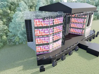 Concert and Festival  Stage Design 3D model