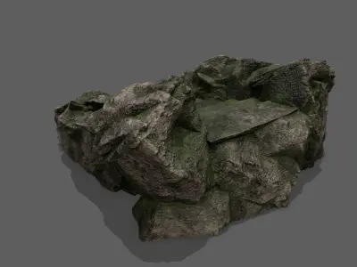 Stairs stone staircase Low-poly 3D model order