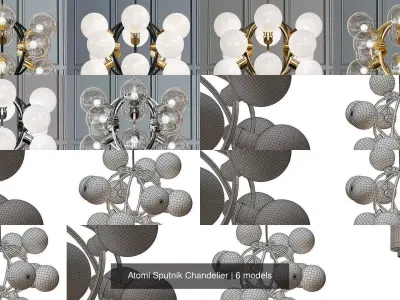 Atomi Sputnik Chandelier 3D Model Pack