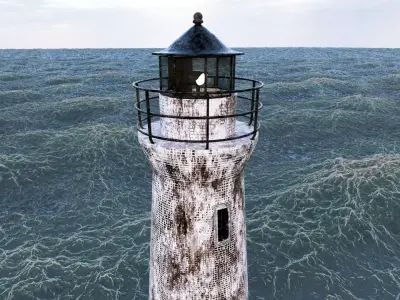 Old Lighthouse Low-poly 3D model