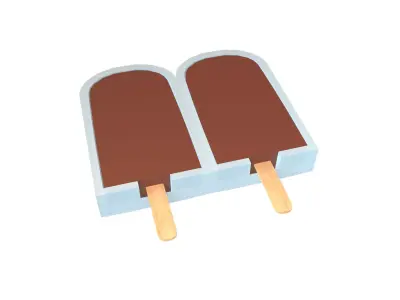 Ice Lolly With Mold v1 001 Low-poly 3D model