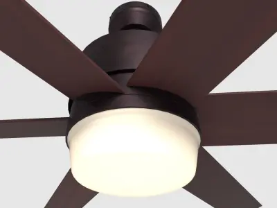Savoy House Velocity 60 inch English Bronze Outdoor Ceiling Fan Low-poly 3D model