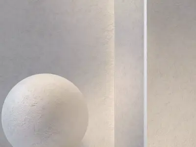 White Material Stucco Plaster Set 15 - 4k Texture