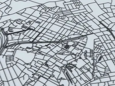Daegu Road Network and Streets 3D model